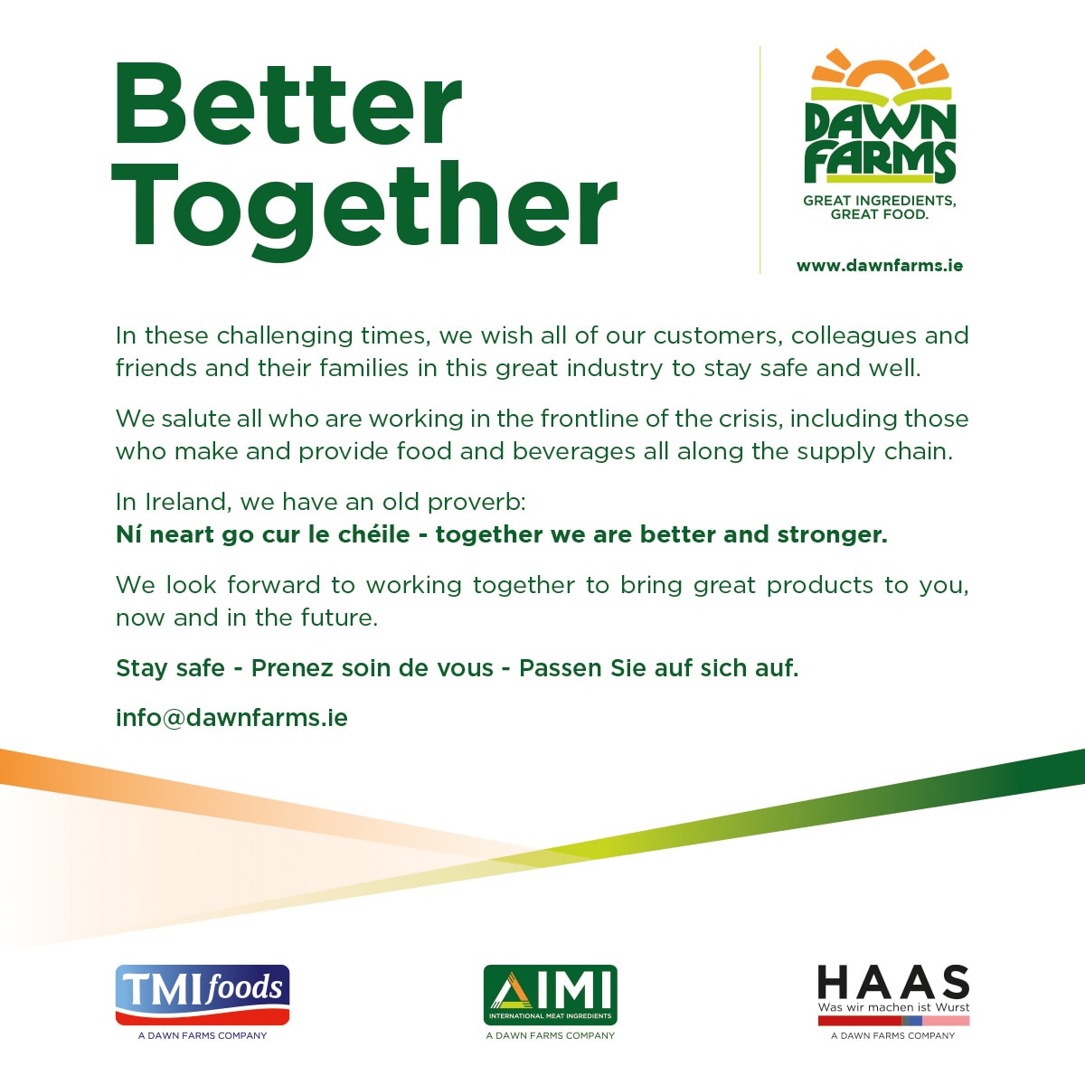 Better Together - Dawn Farms A4 Advert